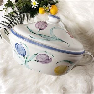 Gorgeous Hand Painted Vietri Casserole VTG & RARE